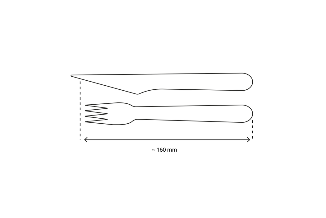 Holzbesteck-Set mit Messer, Gabel & Serviette