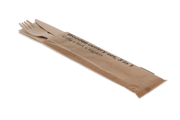 Holzbesteck-Set mit Messer, Gabel & Serviette