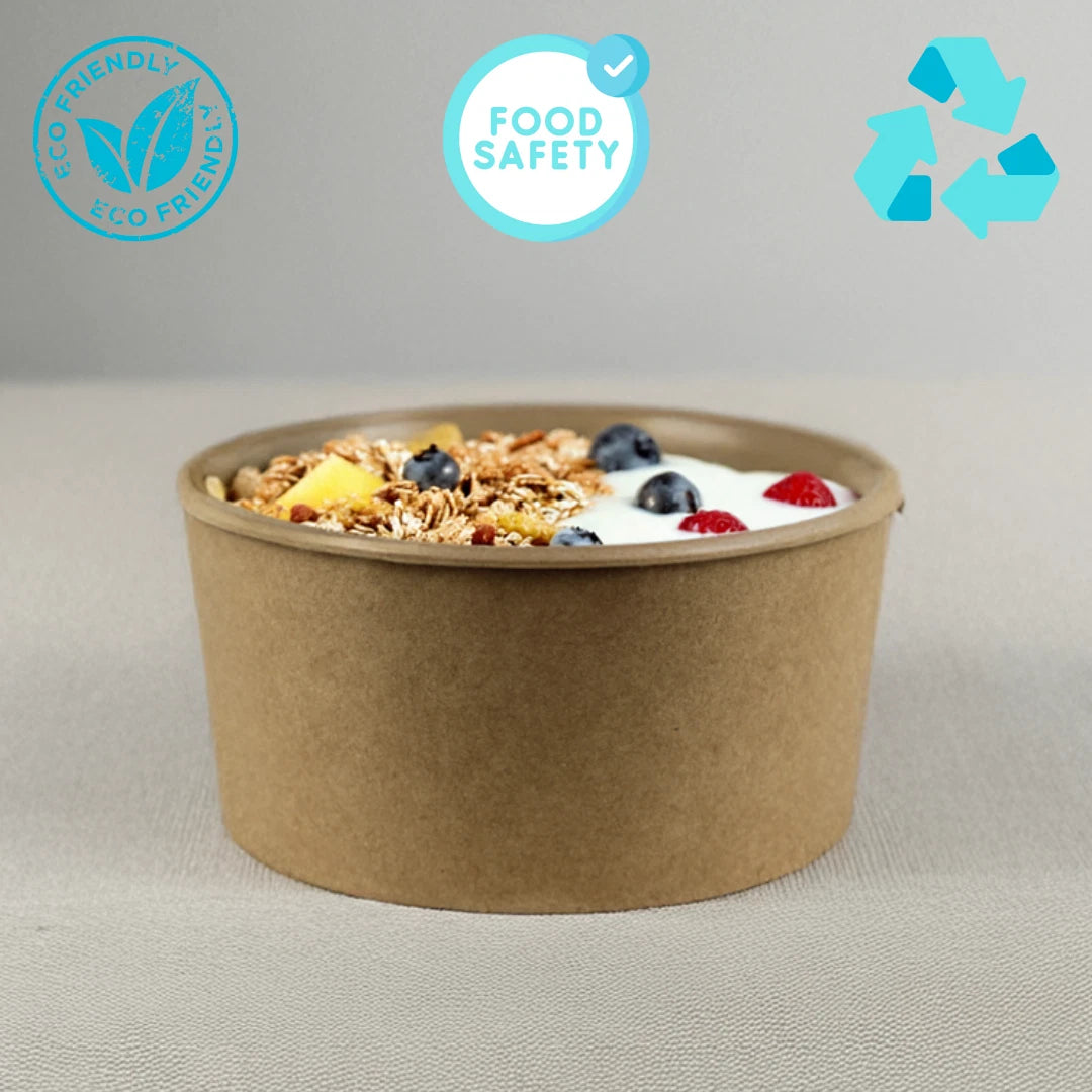 Salatschale Kraft 1300 ml, Ø185 mm, braun (300 Stück)